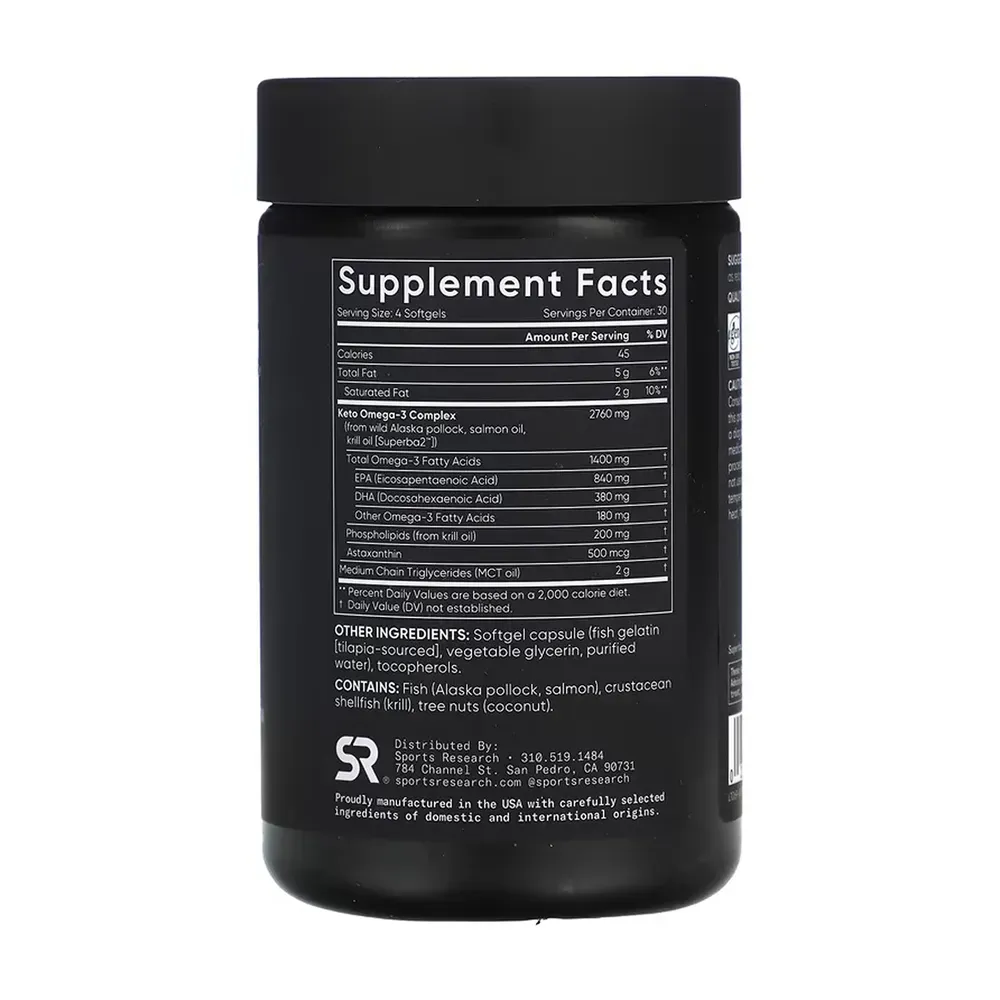 Keto Omega 1250mg - 120 softgels