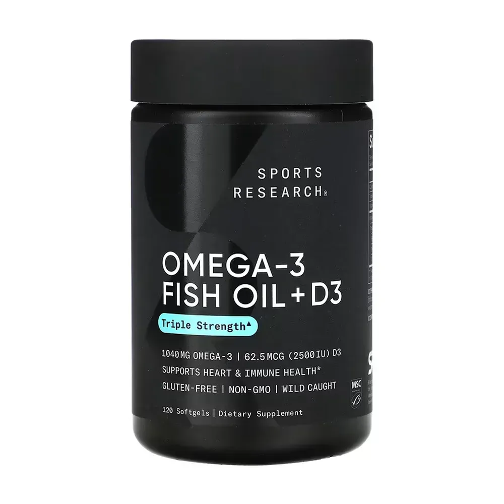 Omega-3 Fish Oil Alask Omega 1250mg + D3 2500IU - 120 softgels