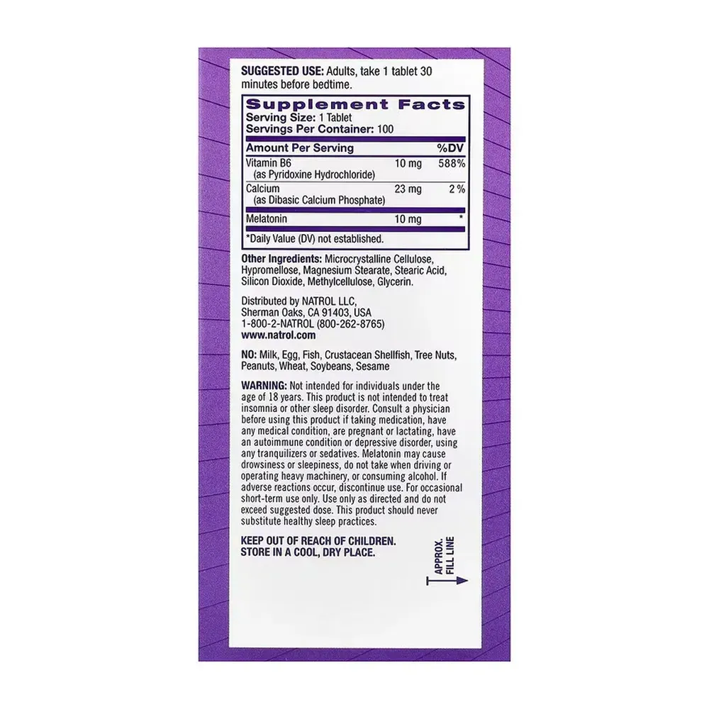 Advanced Sleep Melatonin 10mg - 100 tabs