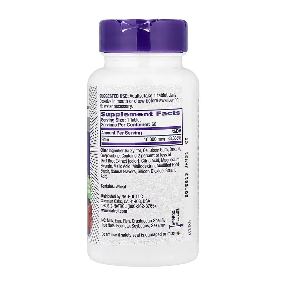 Biotin 10,000mcg - 60 tabs