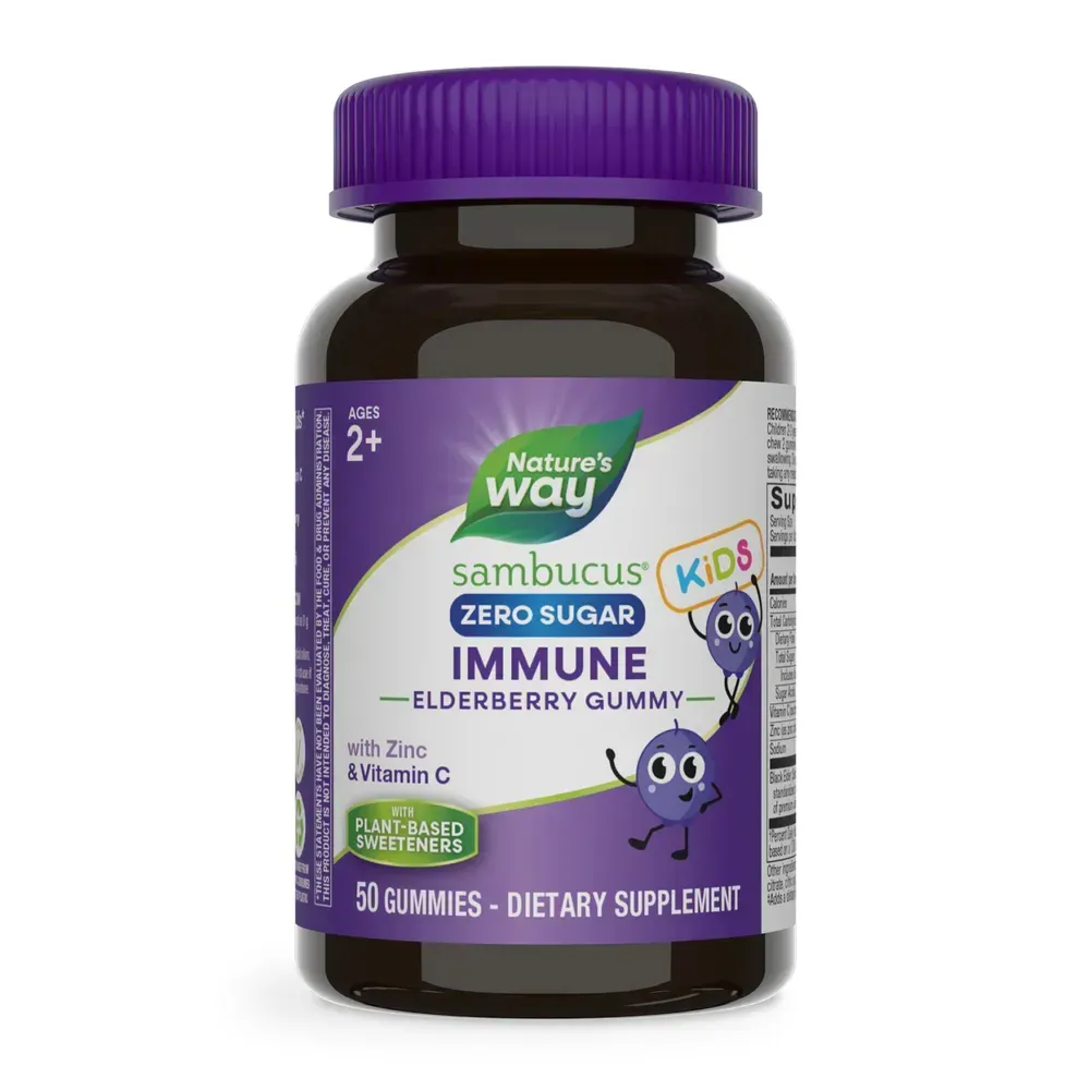 Nature's Way Sambucus Zero Sugar Kids - 50 gummies