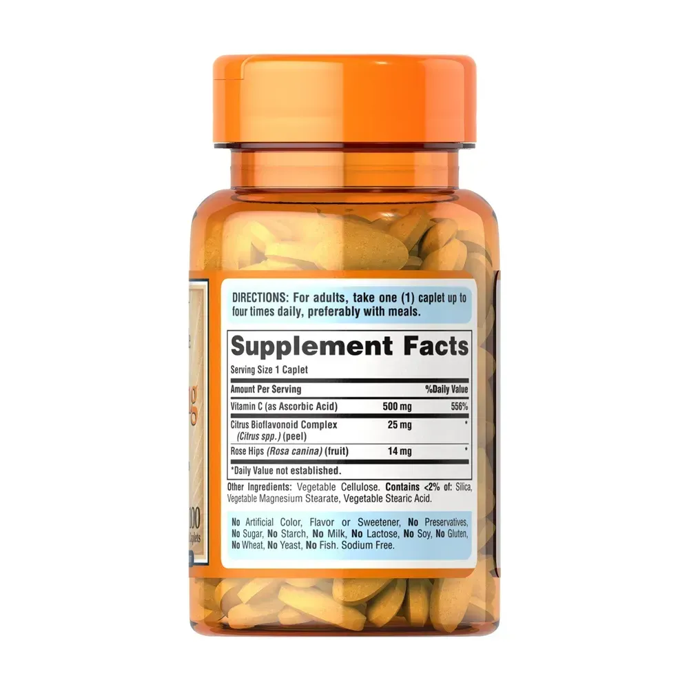 Vitamin C-500 mg with Rose Hips Time Release - 100 caps