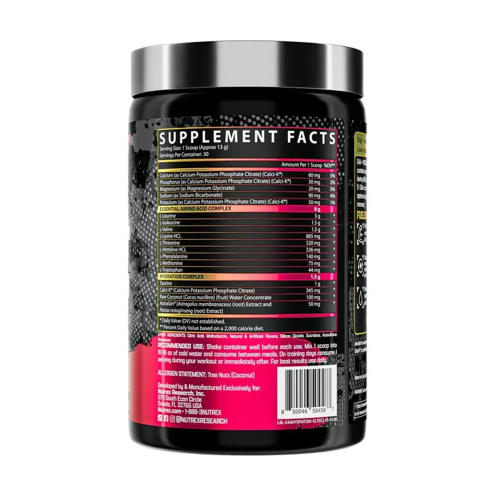 Nutrex EAA Hydration - 30srv Pink Lemonade, Рожевий лимонад, фото 2