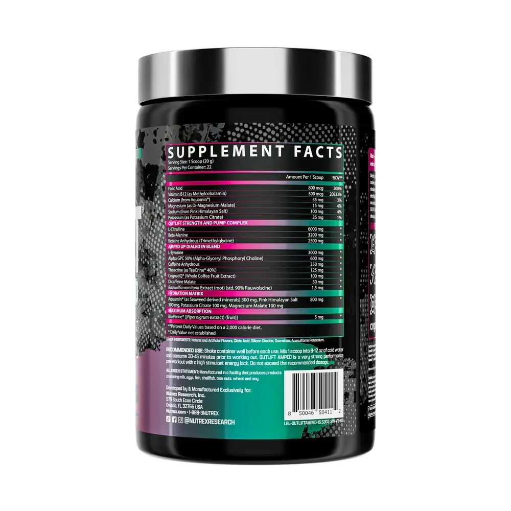 Outlift Amped - 440.3g Strawberry Watermelon