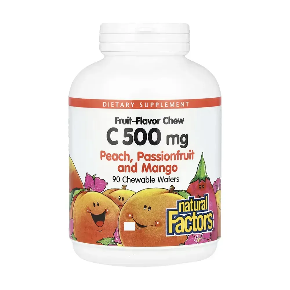 Vitamin C 500 mg - 90 Chewable Wafers Peach Passion Fruit and Mango