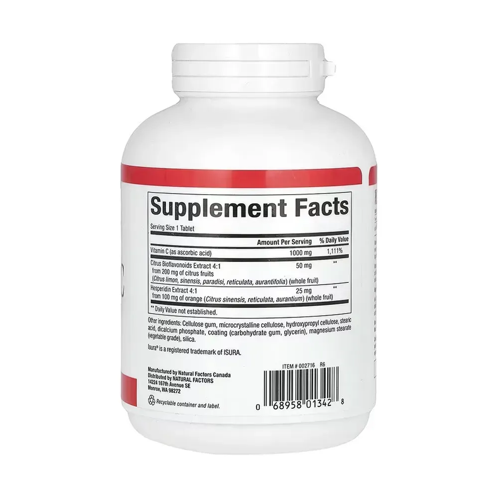 Vitamin C 1000mg - 180 tabs