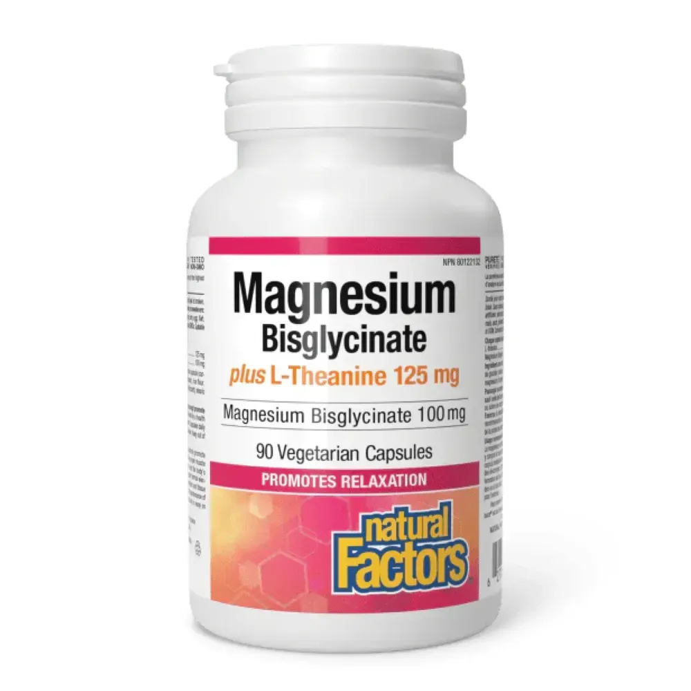 Magnesium Bisglycinate 100 mg plus L-Theanine 125 mg - 90 vcaps