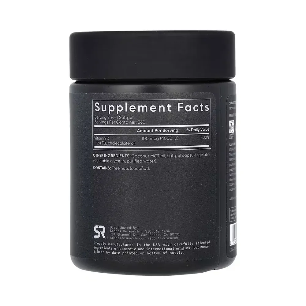 Vitamin D3 4000IU - 360 softgels