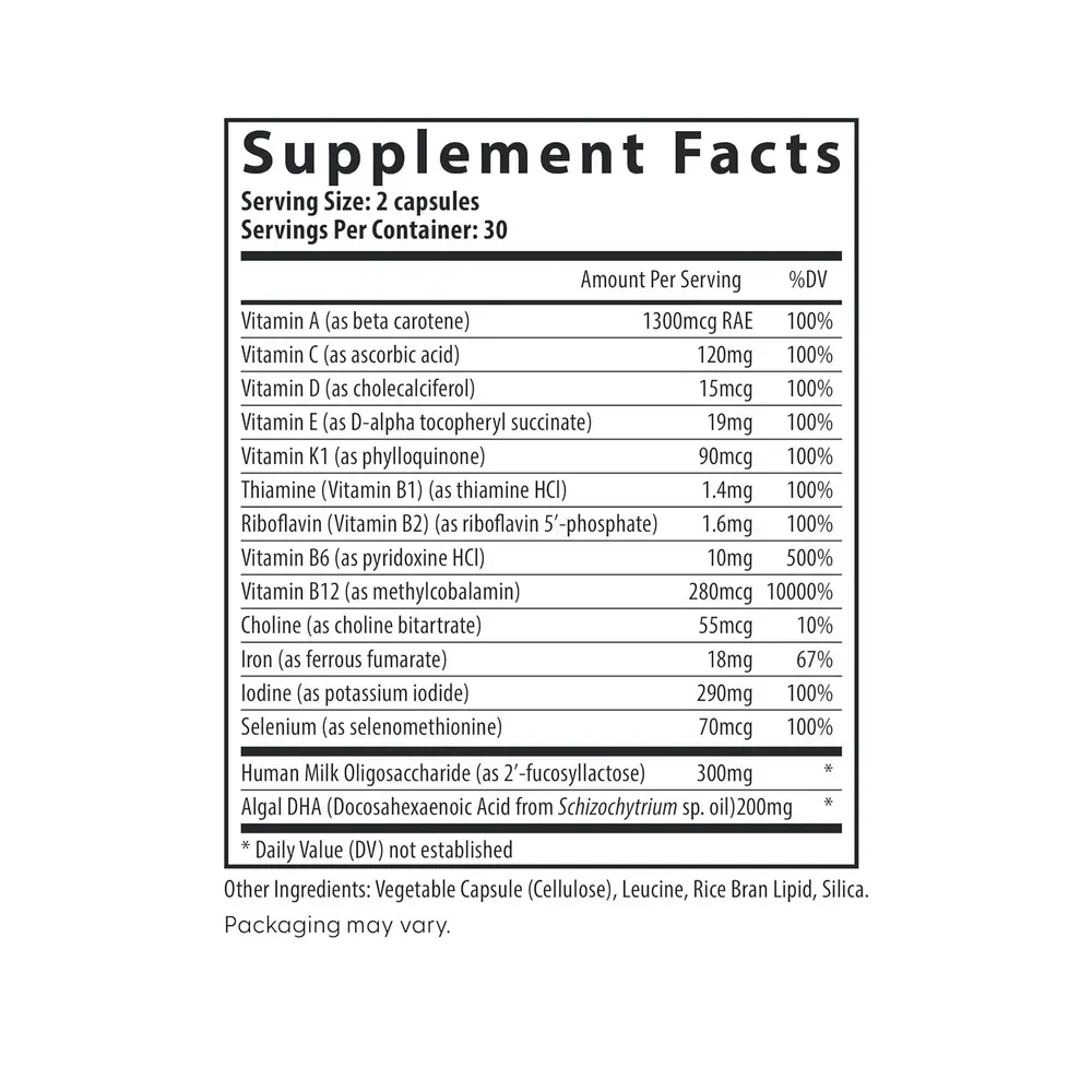 Postnatal Multivitamin Essentials with DHA - 60 caps