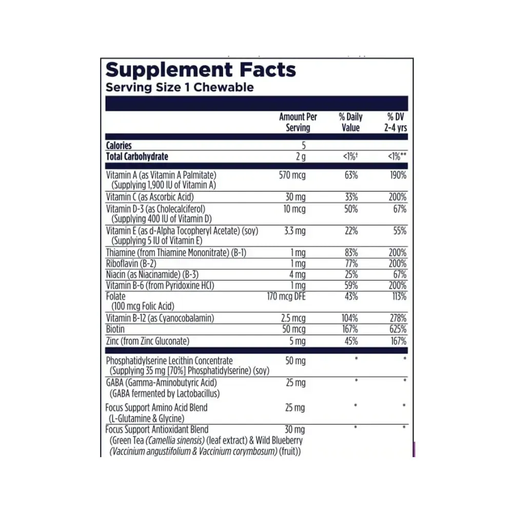KAL Focus-Saurus - 30 chewables Grape, Виноград, фото 2