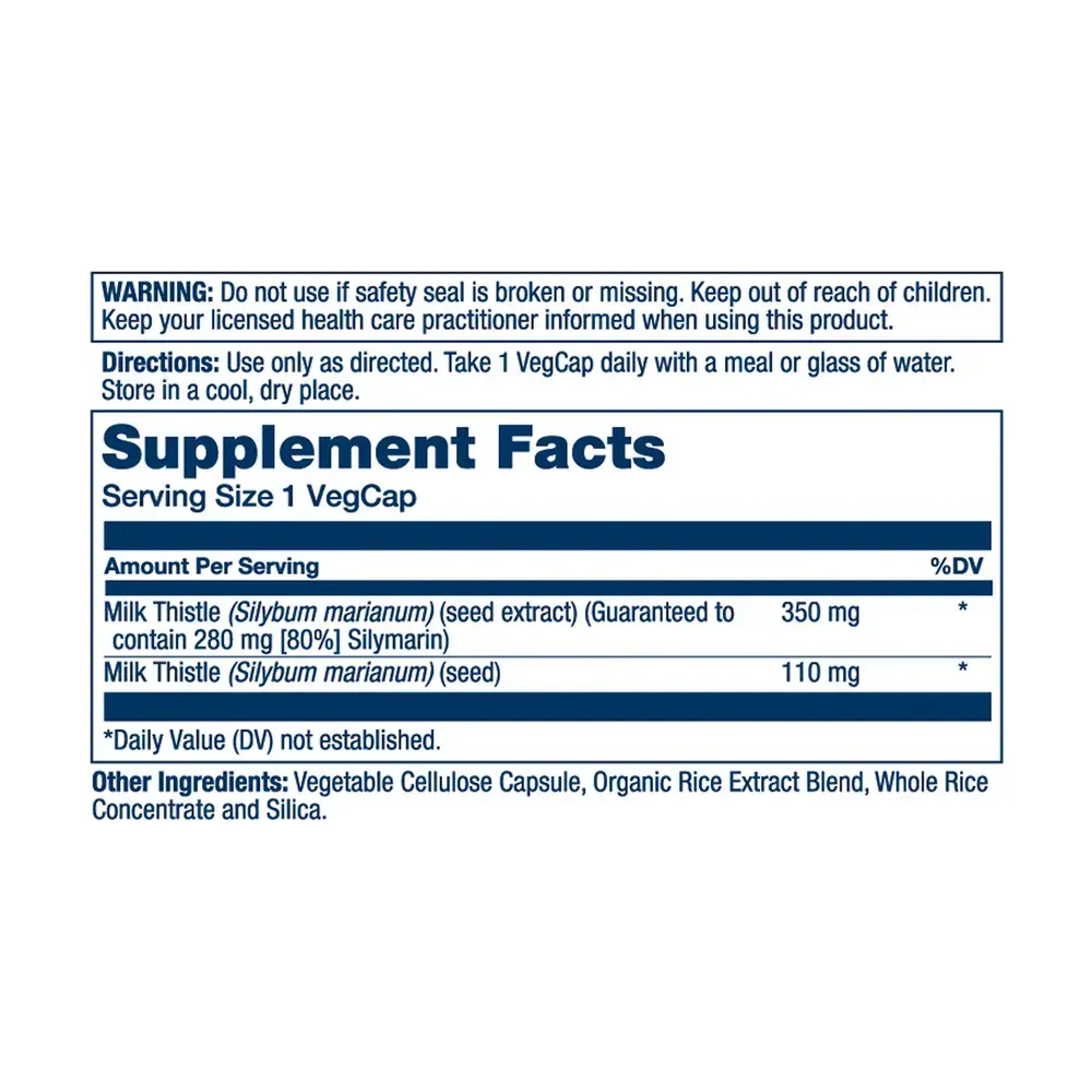Milk Thistle Seed Extract One 350mg - 30 vcaps
