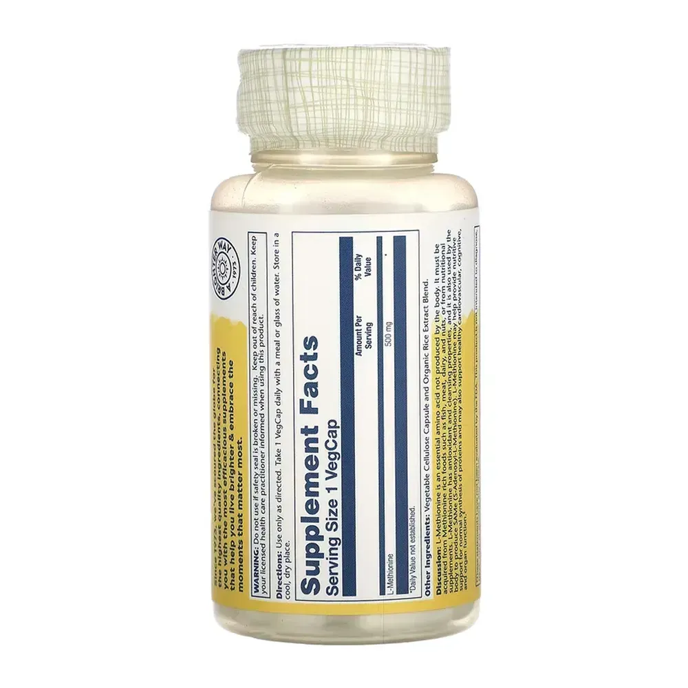 L-Methionine 500mg - 30 vcaps