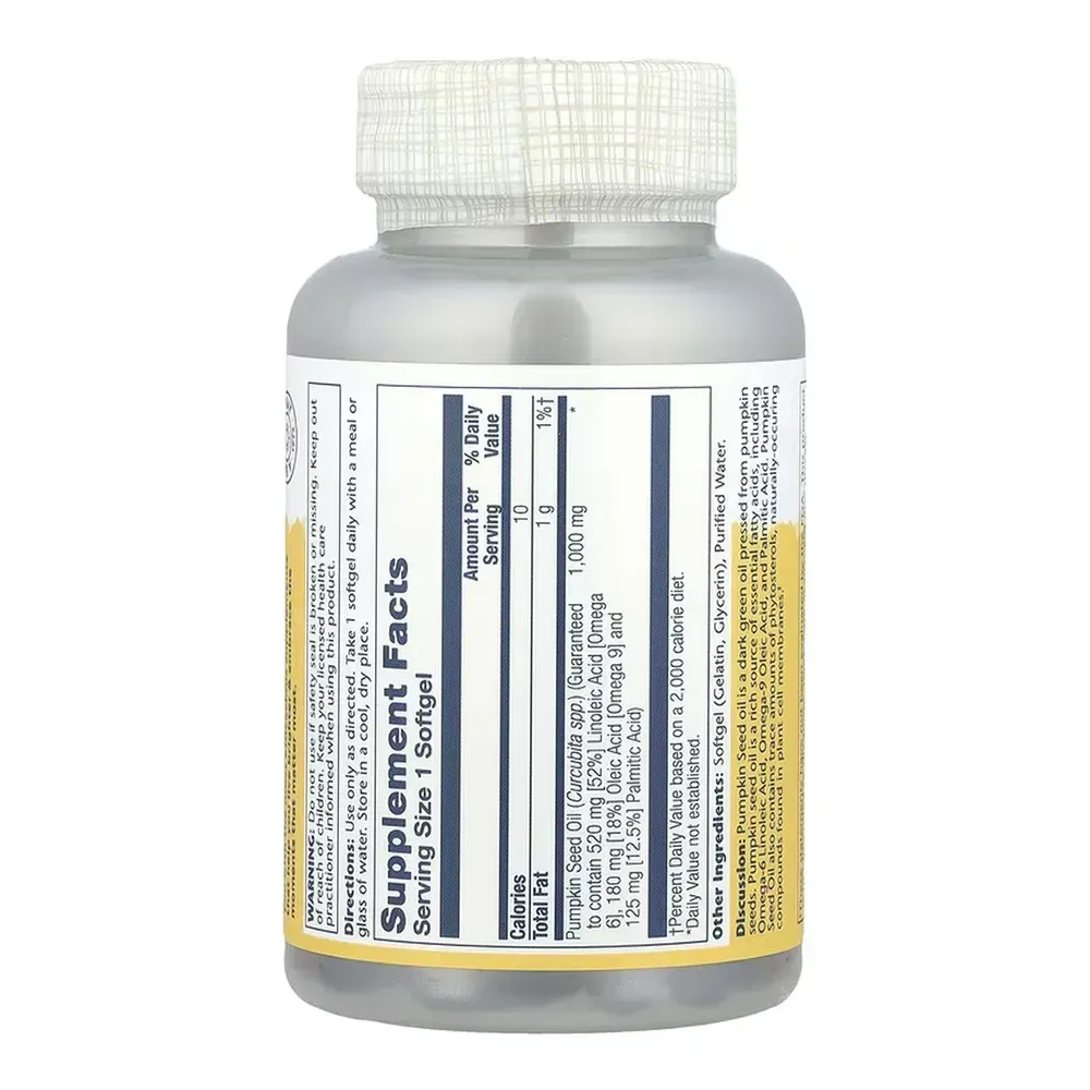 Pumpkin Seed Oil 1000mg - 90 softgels