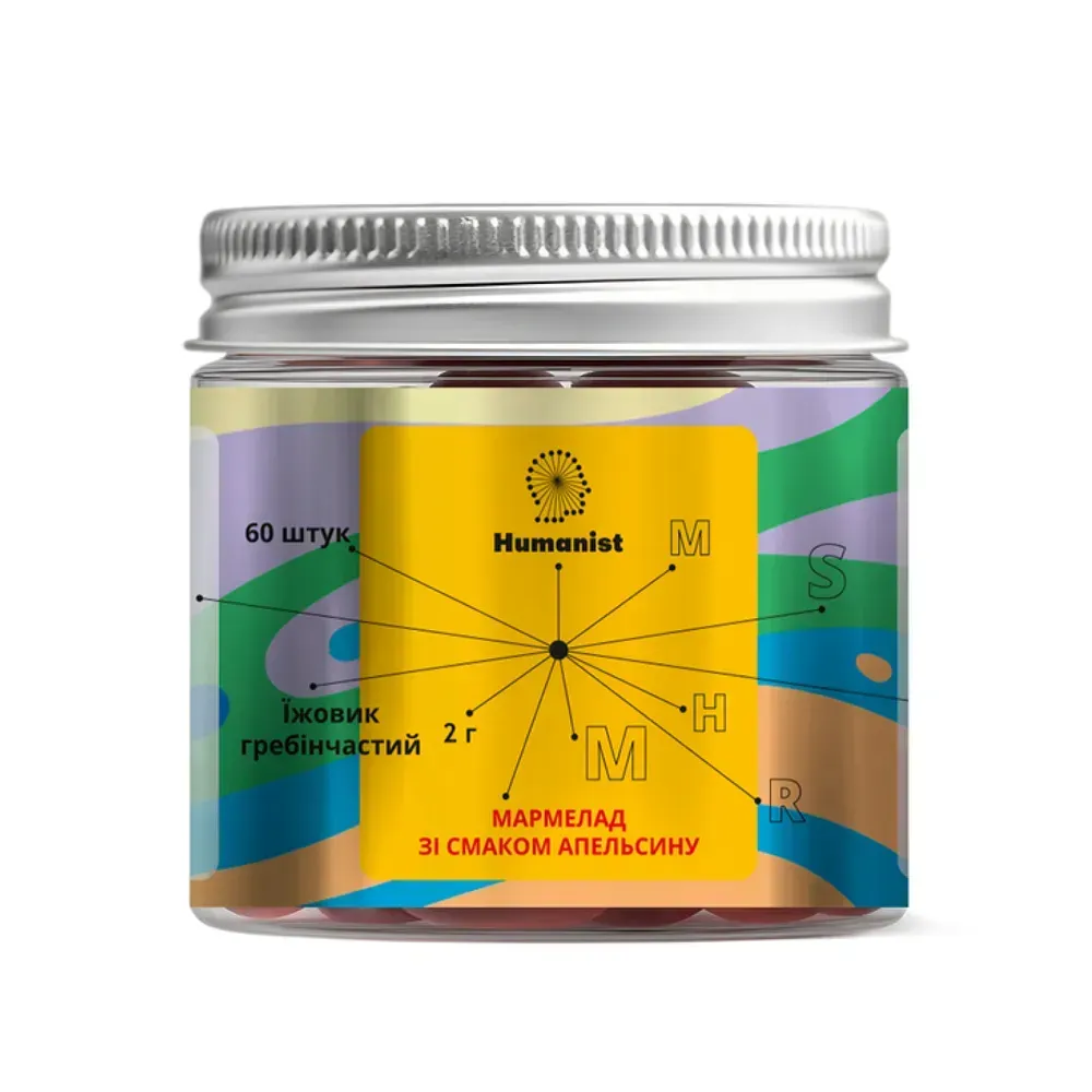 Humanist Lion’s Mane - 60 gummies Orange, Апельсин