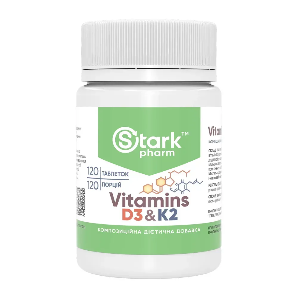 Vitamin D3 & K2 - 120 tabs