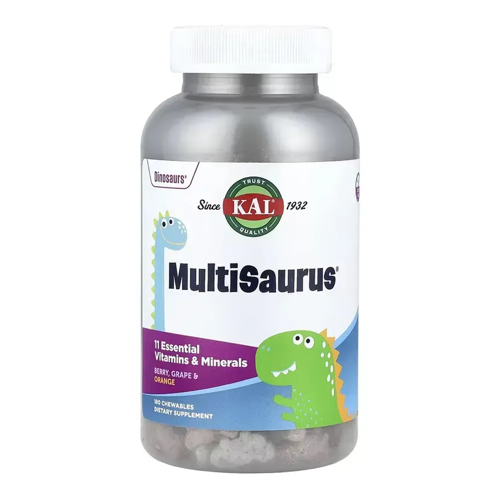KAL MultiSaurus - 180 chewables Berry Grape Orange, Апельсин