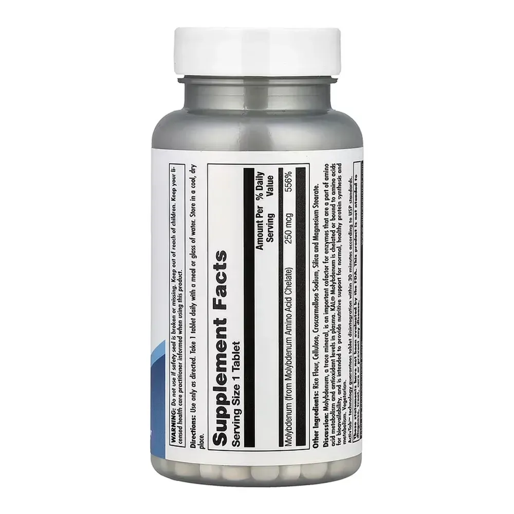 Molybdenum Amino Acid Chelate 250 mcg - 100 tabs