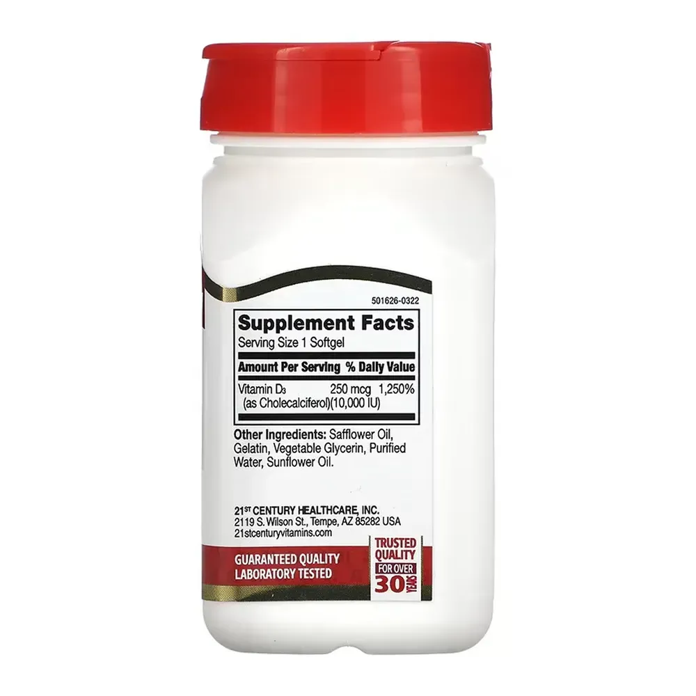D3 250 mcg (10,000 IU) - 110 softgels