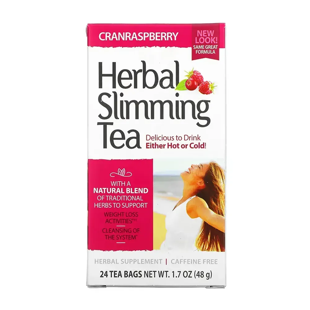 21st Century Slimming Tea - 24 bag Cranberry Raspberry, Журавлина та малина