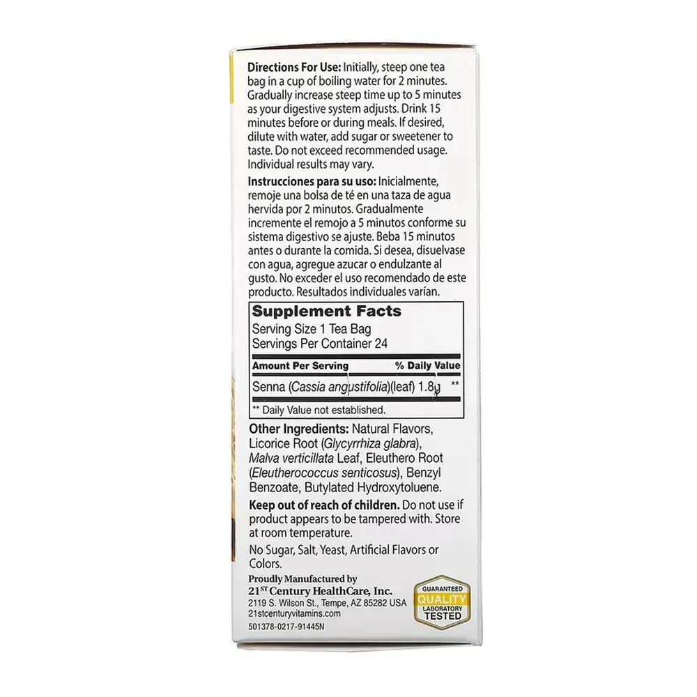 21st Century Slimming Tea - 24 bag Honey Lemon, Лимон, фото 2