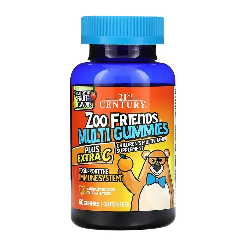 21st Century Zoo Friends Multi Gummies Plus Extra C - 60 gummies