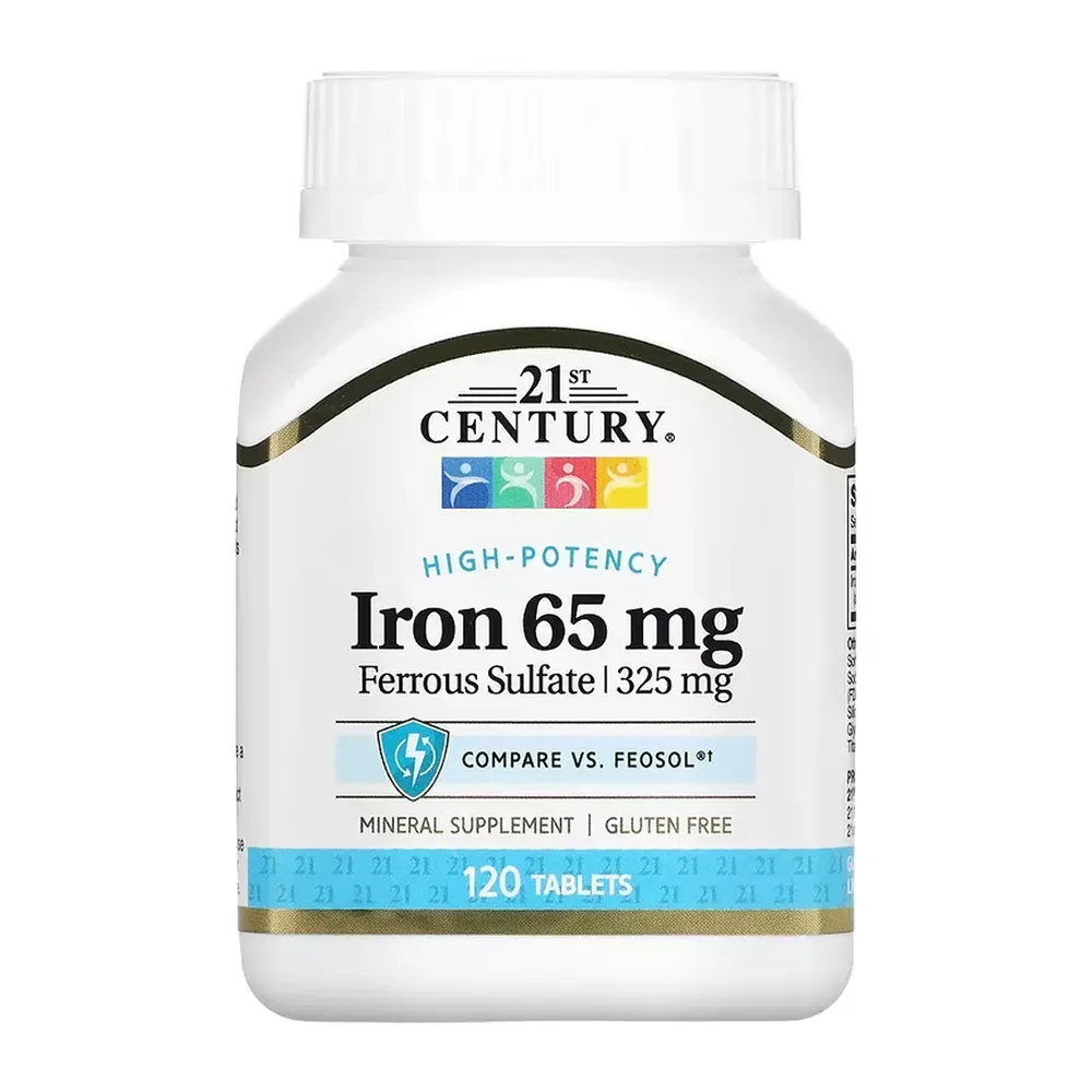 Iron 65 mg Ferrous Sulfate 325 mg - 120 tabs