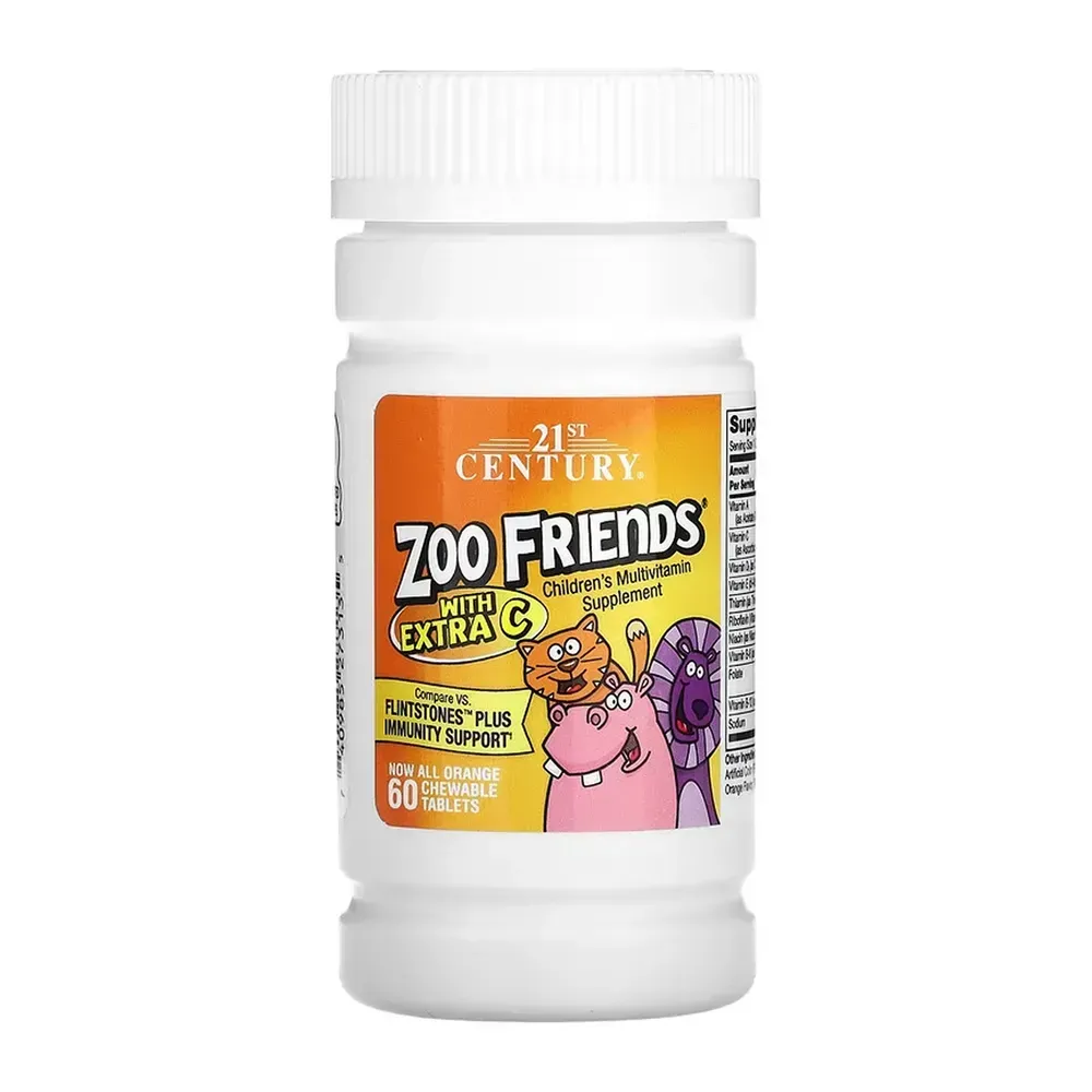 21st Century Zoo Friends Multi with Extra C - 60 chewable tabs