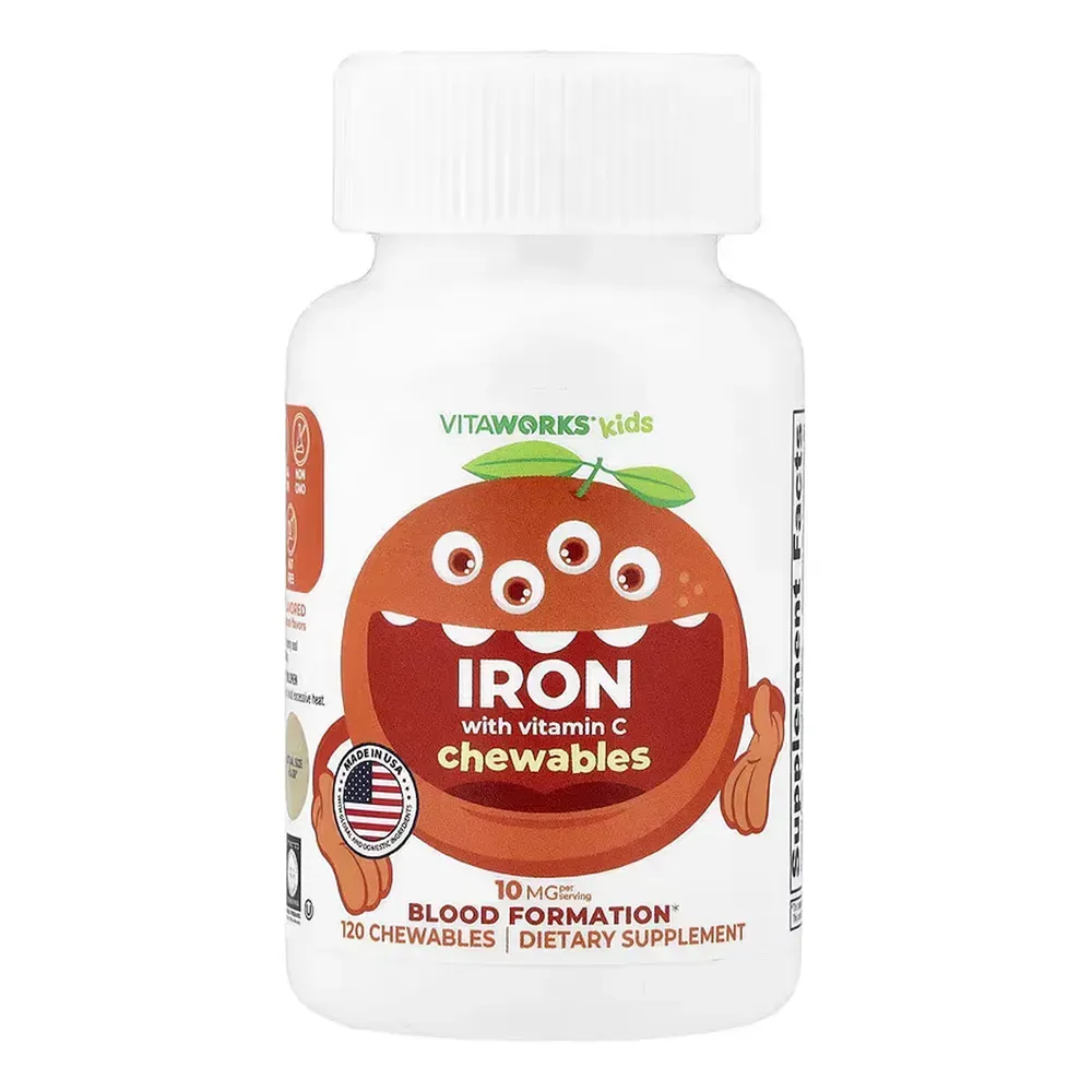 Lifeable VitaWorks Kids Iron With Vitamin C - 120 chewables