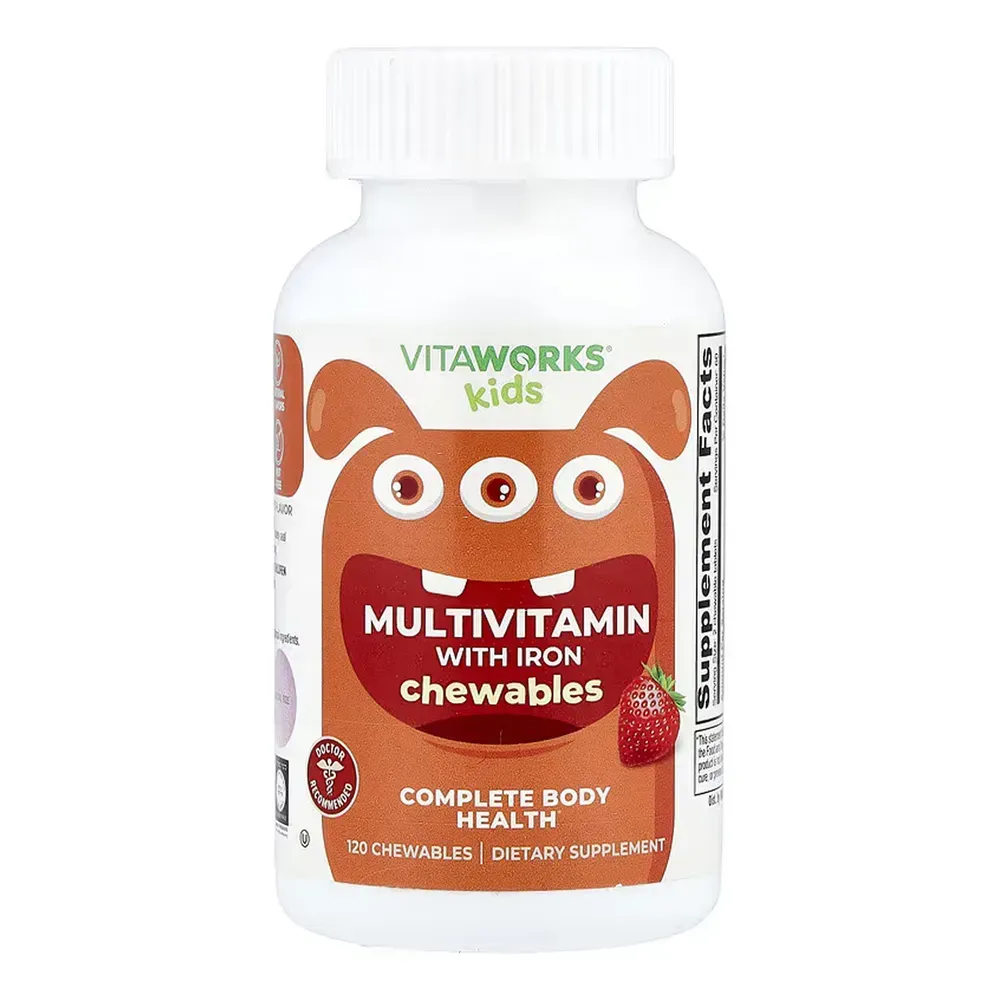 Lifeable VitaWorks Kids Multivitamin with Iron - 120 chewables