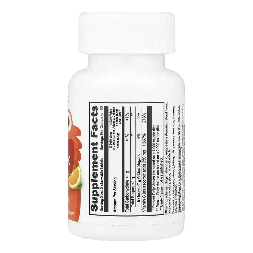 Lifeable VitaWorks Vitamin C Kids - 120 chewables Orange, Апельсин, фото 2