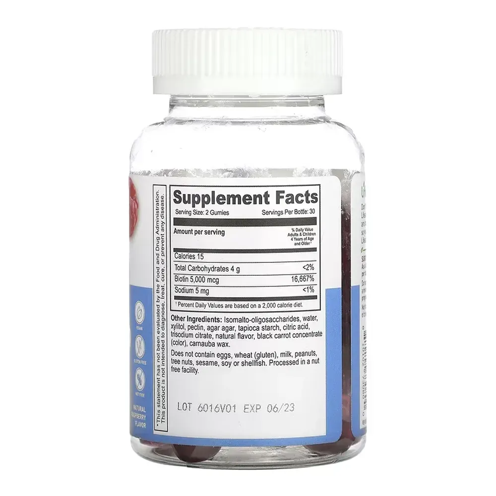 Biotin 5,000mcg Kids Sugar Free - 60 gummies
