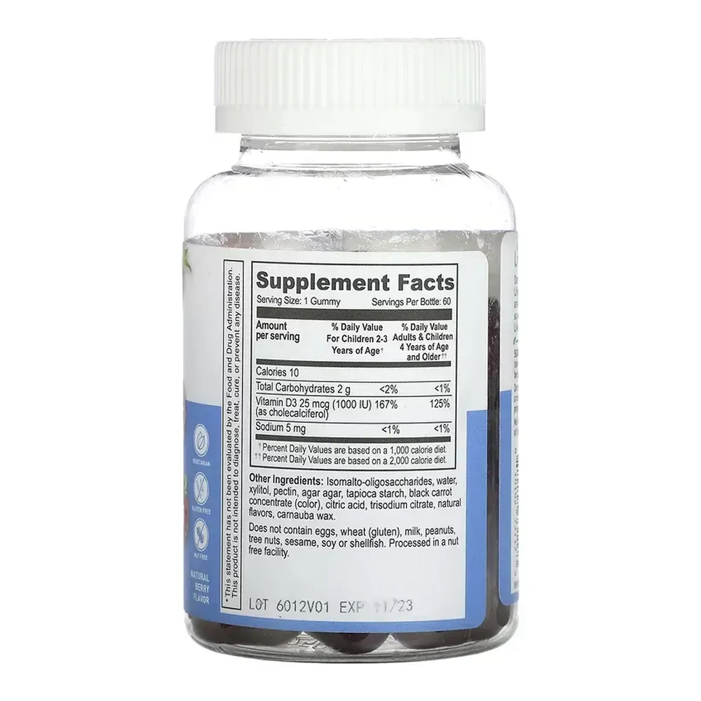 Lifeable Vitamin D Kids Sugar Free - 60 gummies, фото 2