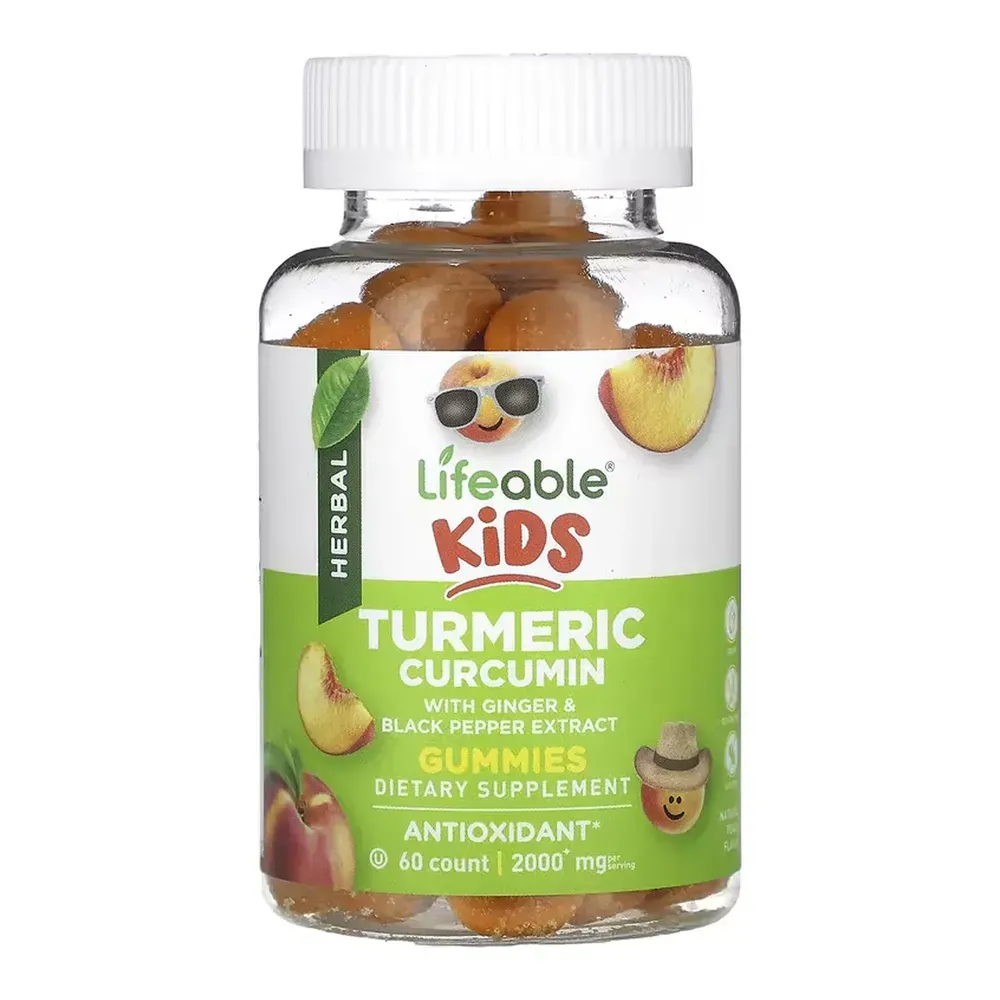 Lifeable Turmeric Curcumin with Ginger & Black Pepper Extract Kids - 60 gummies