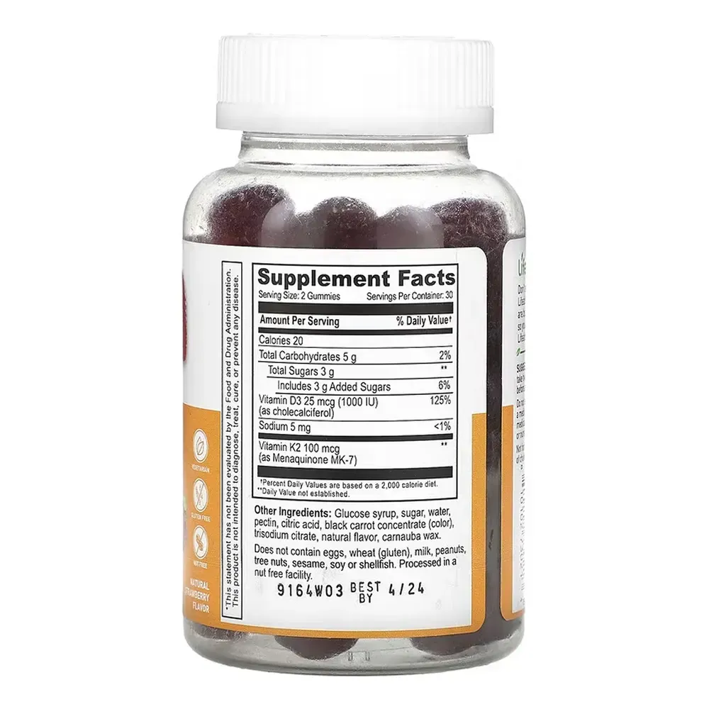 Lifeable Vitamin D3 + K2 Adult - 60 gummies, фото 2