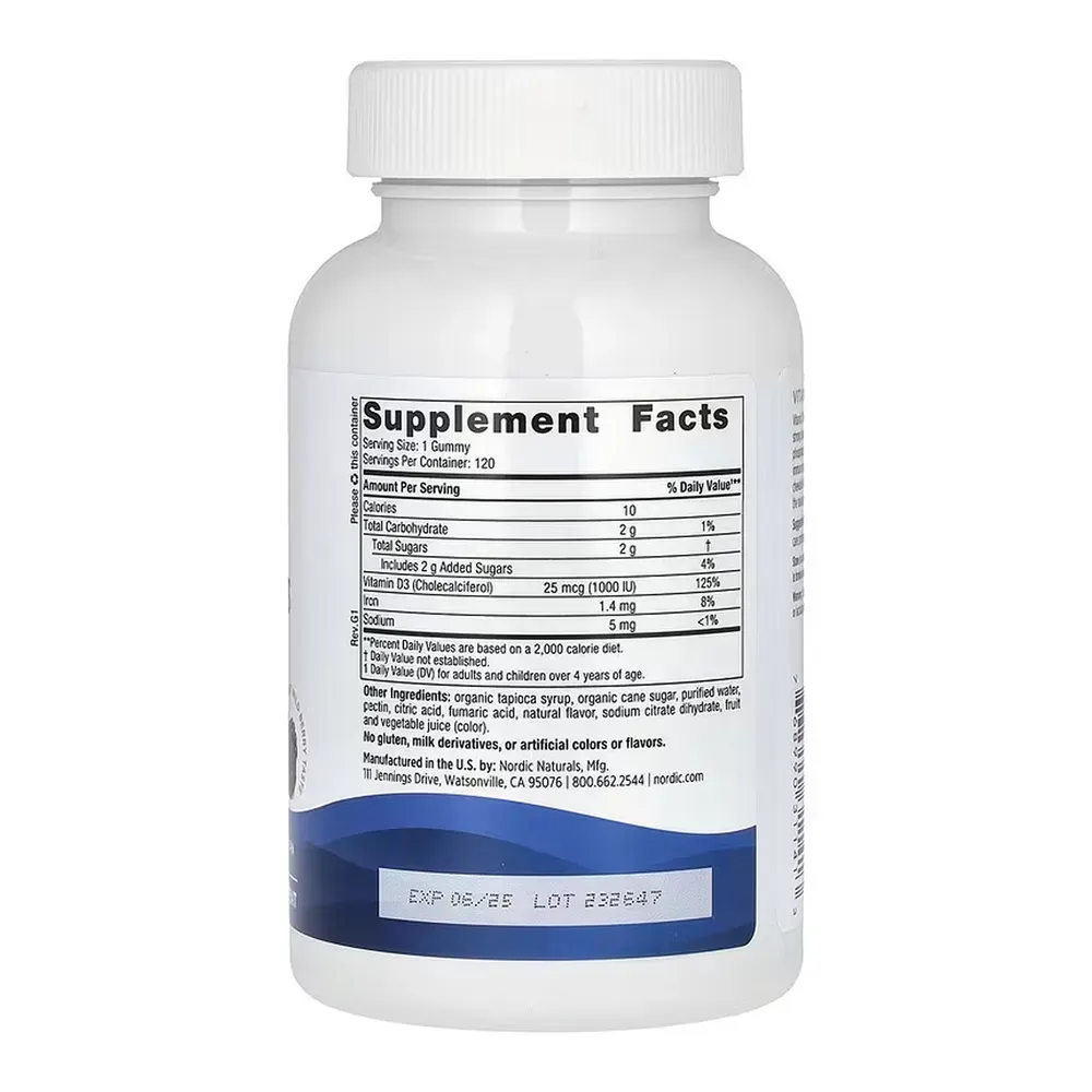 Nordic Naturals Vitamin D3 Gummies - 120 gummies, фото 2