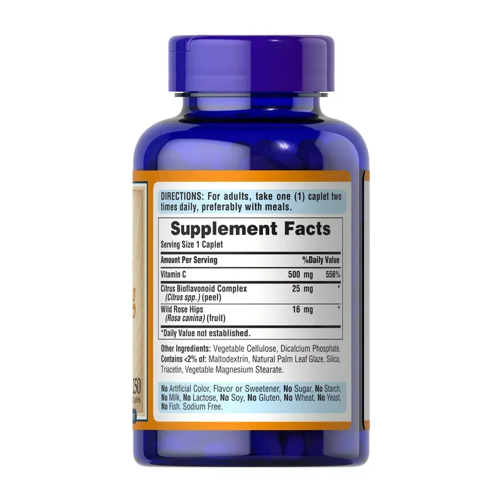 Vitamin C-500 mg with Rose Hips Time Release - 250 caps