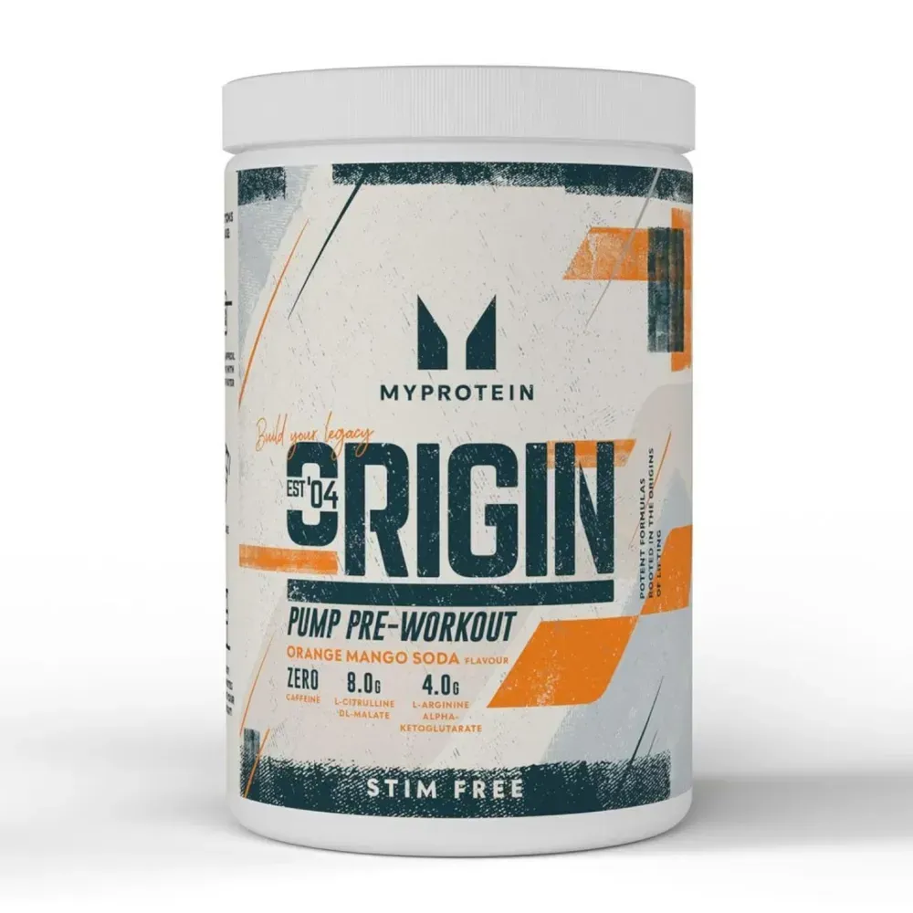 MyProtein Origin Pre Workout Stim-Free Sour 30 порцій, Апельсин і манго