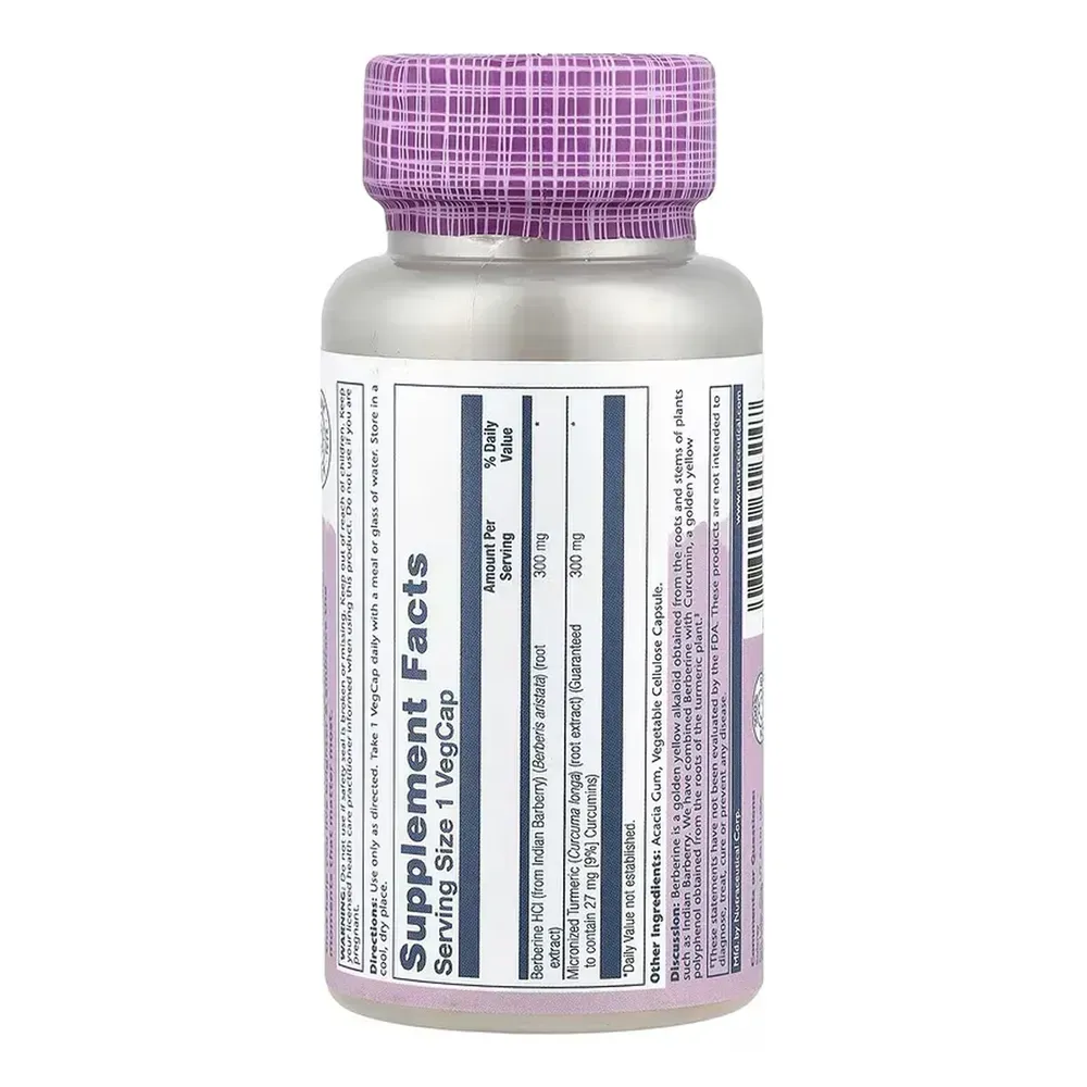 Berberine & Curcumin 600mg - 60 vcaps