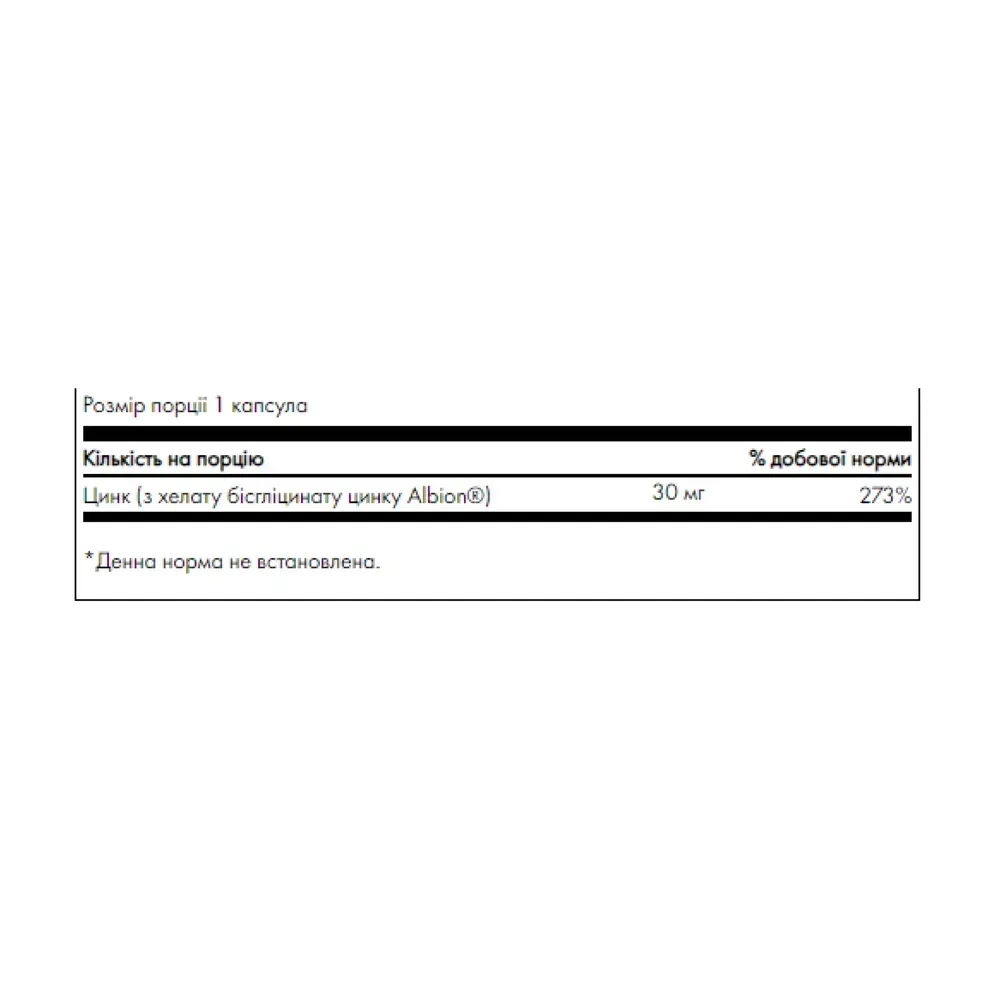 Albion Zinc 30 mg - 90 cap