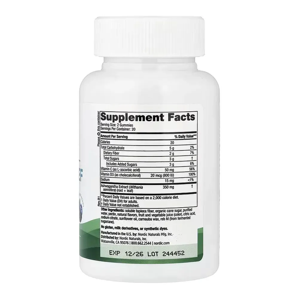 Nordic Naturals Stress Relief - 40 gummies, фото 2