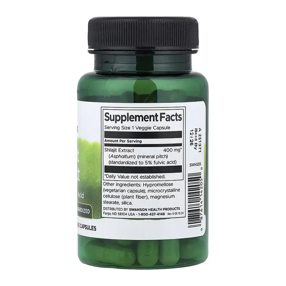 Shilajit Extract Standardized 400 mg - 60 vcaps