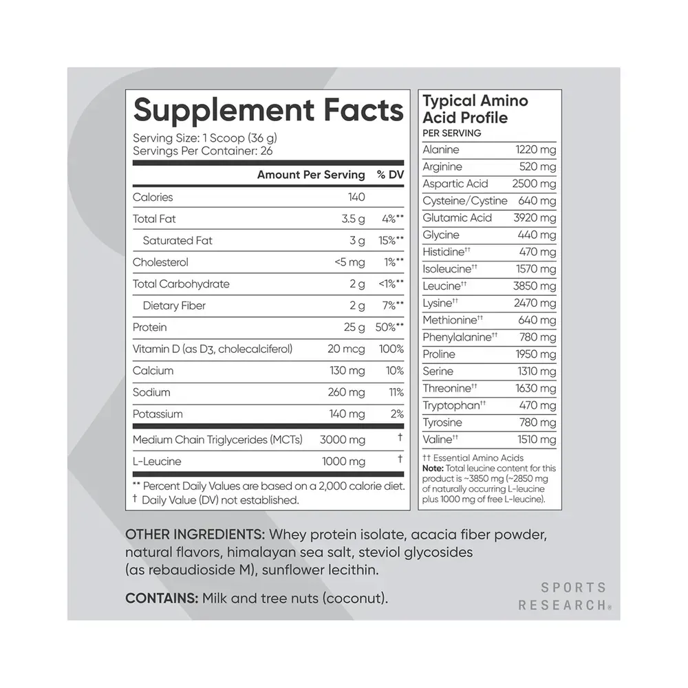 Whey Protein Isolate - 940g Creamy Vanilla