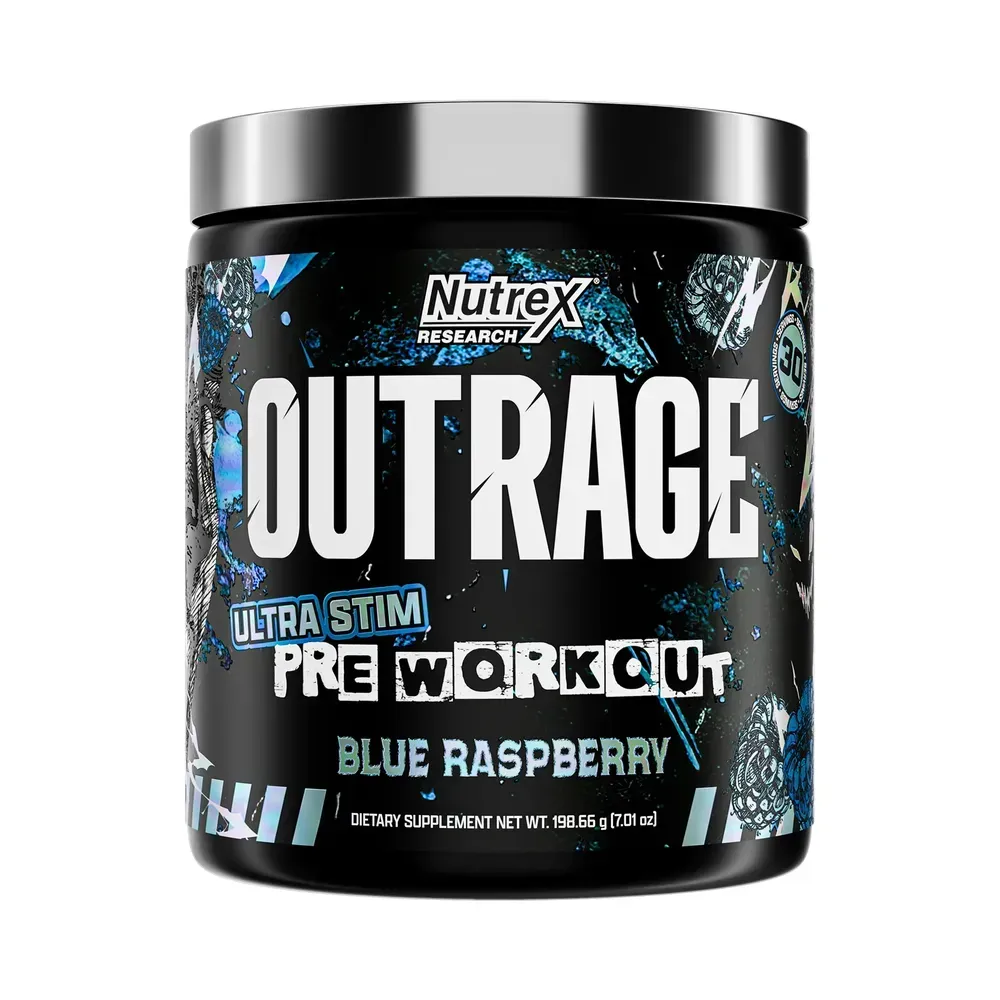 Nutrex Outrage - 30 serv Blue Raspberry, Блакитна малина
