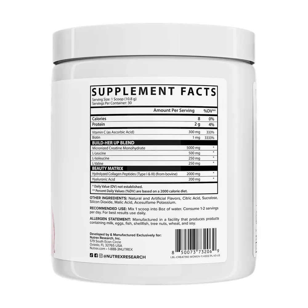Creatine Monohydrate For Women - 30 serv Peach Mango, Персик і манго, фото 2