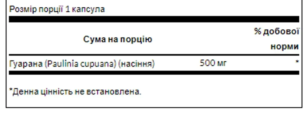 Guarana 500mg - 100caps