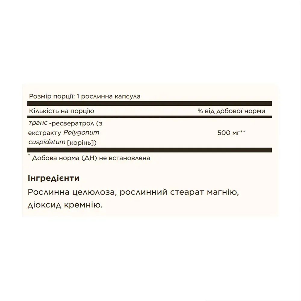 Resveratrol 500 mg - 30 vcaps