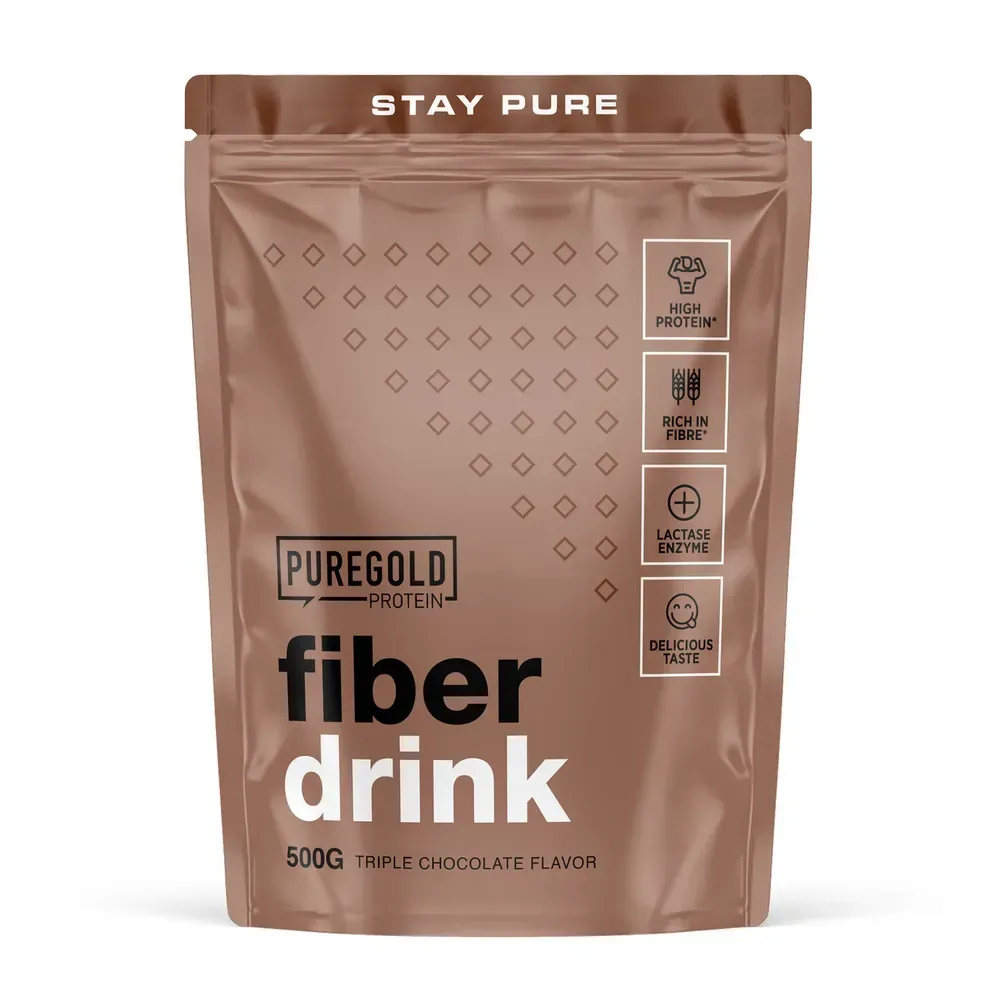 Pure Gold Fiber Drink — 500 г, потрійний шоколад — упаковка