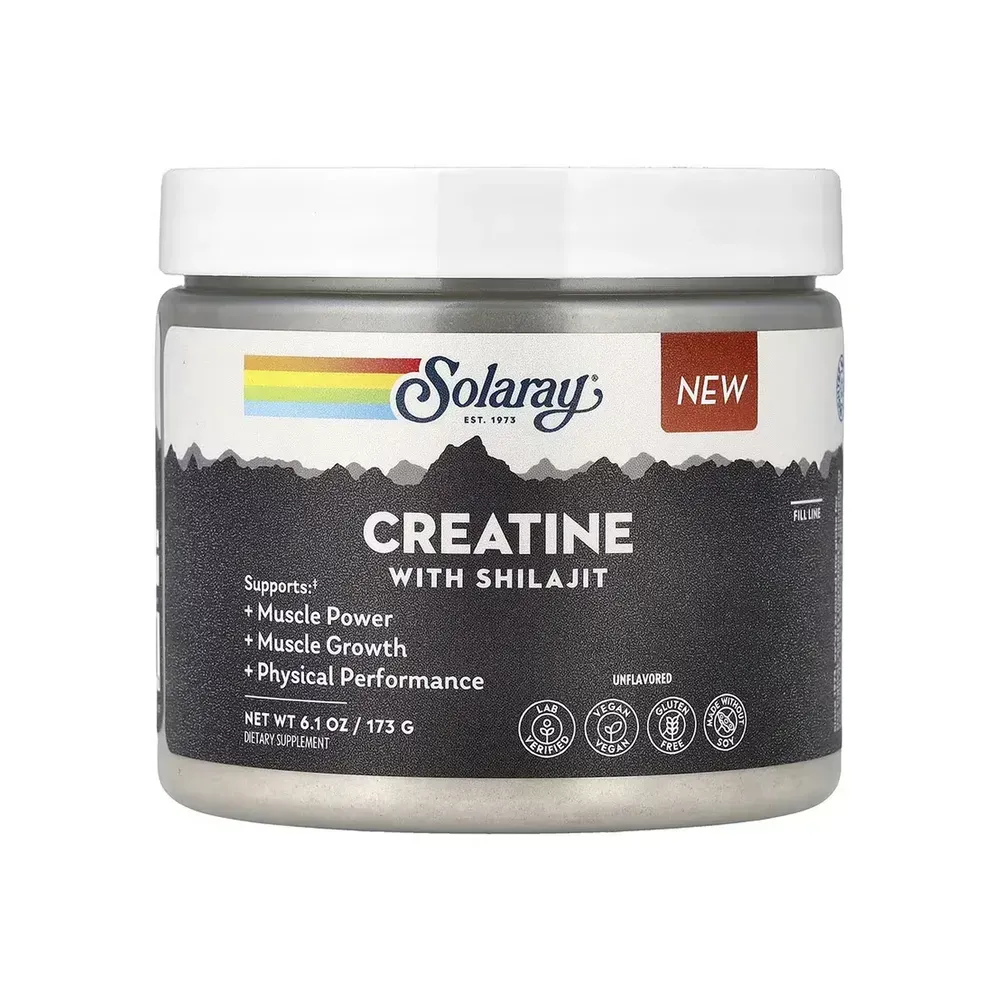 Solaray Creatine with Shilajit — креатиновий комплекс, 173 г — упаковка