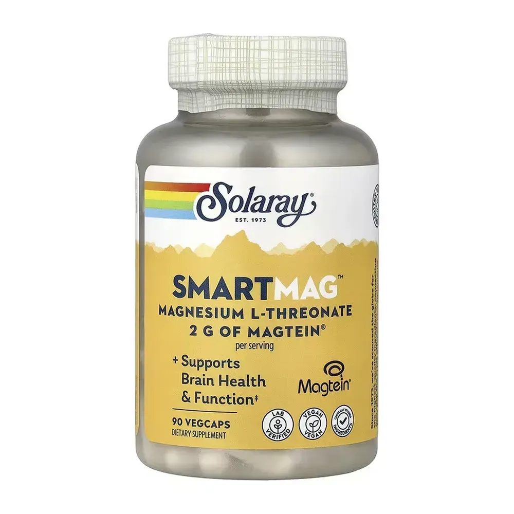 Solaray SmartMag — магній L-треонат, 90 капсул — упаковка