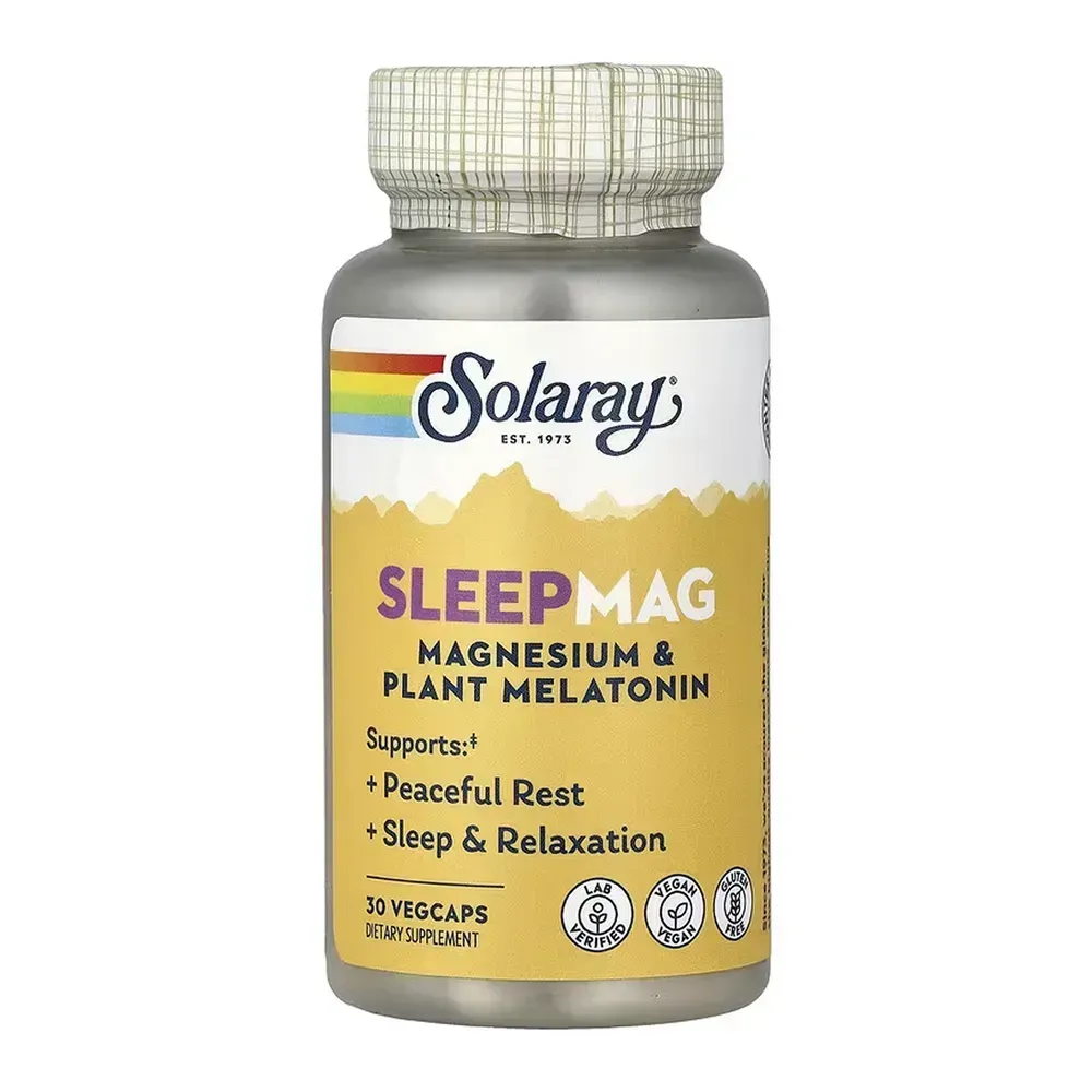 Solaray SleepMag — магній і мелатонін, 30 капсул — упаковка